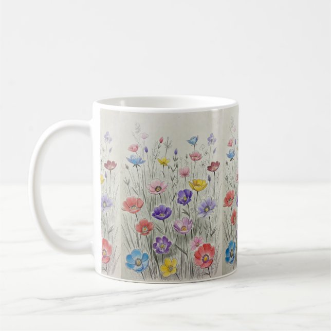 Wildflower Symphony Coffee Mug (Left)