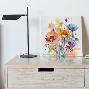 Wildflower Symphony: Colorful Spring Watercolor Sign