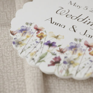 Wildflower Symphony: Vibrant Watercolor Art Paper Coaster