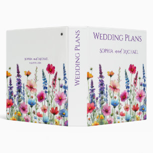 Wildflower Symphony -Wedding Plans- 3 Ring Binder