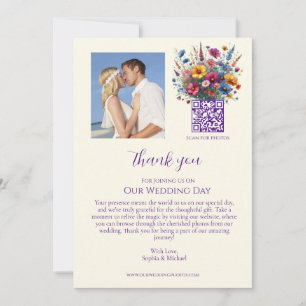 Wildflower Symphony-Wedding Thank You- Invitation