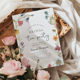 Wildflower Tea Bridal Shower Invitation