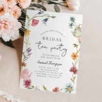 Wildflower Tea Bridal Shower Invitation