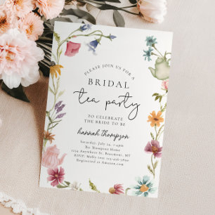 Wildflower Tea Bridal Shower Invitation
