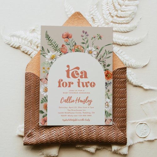 Wildflower Tea Party Baby Shower Invitation