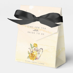 Wildflower tea party bridal shower favor boxes