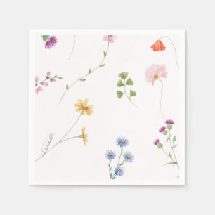Wildflower Tea Party Bridal shower Napkins