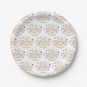 Wildflower Tea Party Bridal Shower Paper Plates