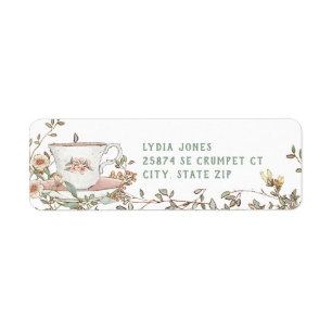 Wildflower Tea Party Label