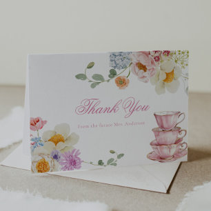 Wildflower Tea Party Thank You Note Card