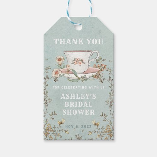 Wildflower Tea Party Thank You Tags