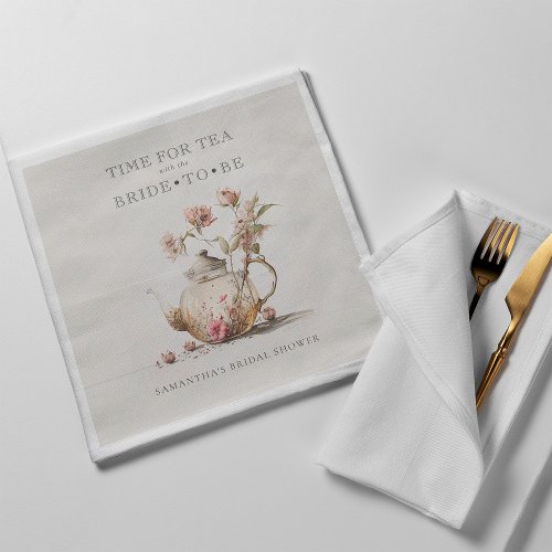 Wildflower Tea Party Watercolor Tea Bridal Shower Napkins