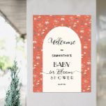 Wildflower Terracotta Baby Shower Welcome Poster