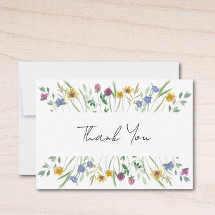 Wildflower thank you card