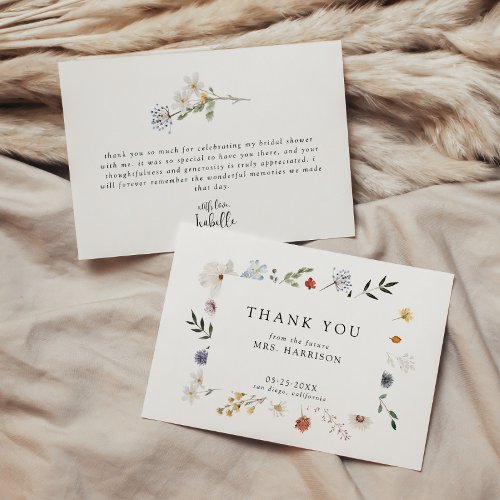 Wildflower Thank You Card