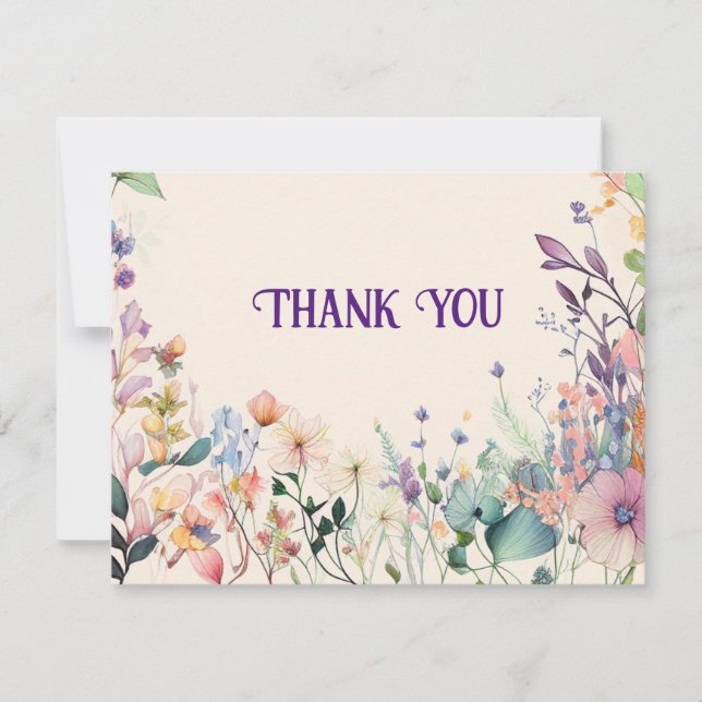 Wildflower  thank you card (Front)