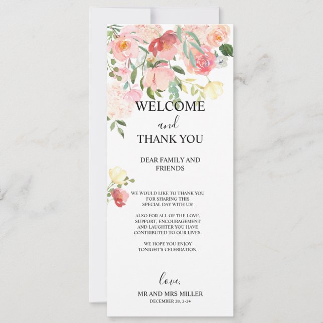 Wildflower Thank You Card, Desk Thank You Card (Front)