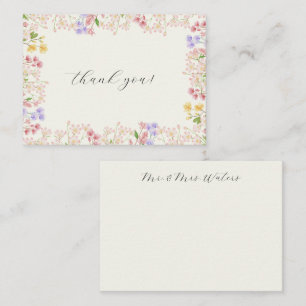 Wildflower Thank You Card - Double Sided