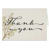 Wildflower Thank You Card with Babies Breath (Front Horizontal)