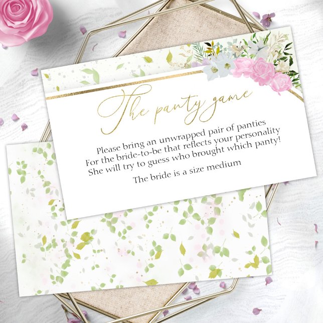 Wildflower The Panty Game Bridal Shower Enclosure Card (Creator Uploaded)