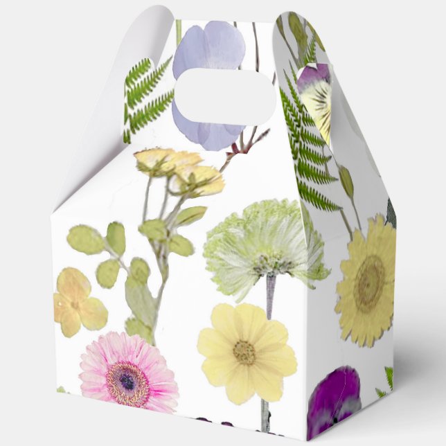 WIldflower themed party favor box (Front)