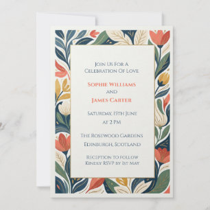 Wildflower Thistle Scottish Wedding Invitation