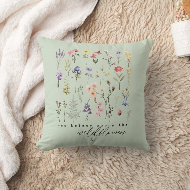  Wildflower Throw Pillow (Blanket)