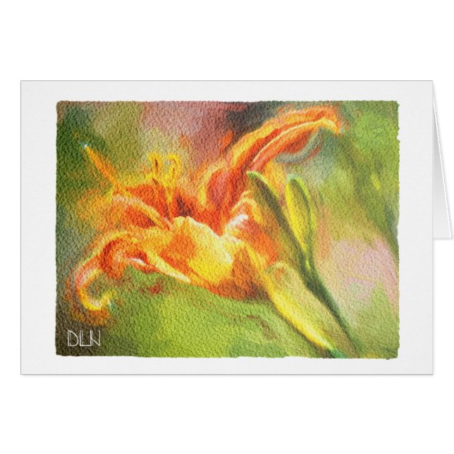 Wildflower Tiger Lily/ Floral/Watercolor Look (Front Horizontal)