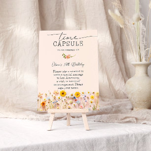 Wildflower Time Capsule Birthday Poster