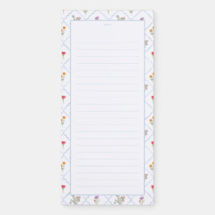 Wildflower Trellis Magnetic Notepad