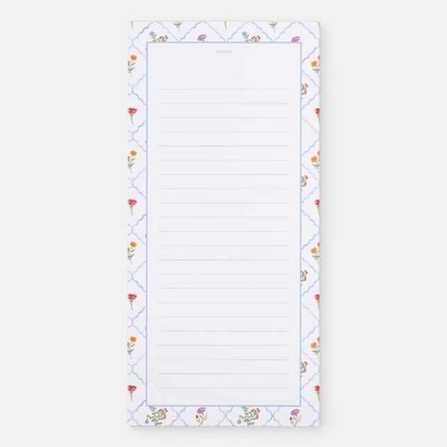 Wildflower Trellis | Magnetic Notepad (Front)