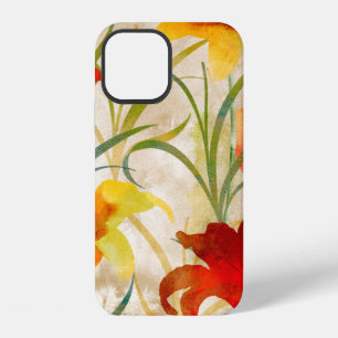 Wildflower tulip flower pattern in a watercolor st iPhone 12 case