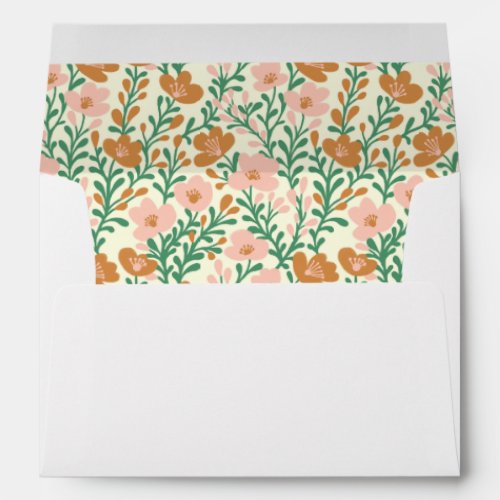 Wildflower Vines Colorful Floral Elegant Custom Envelope