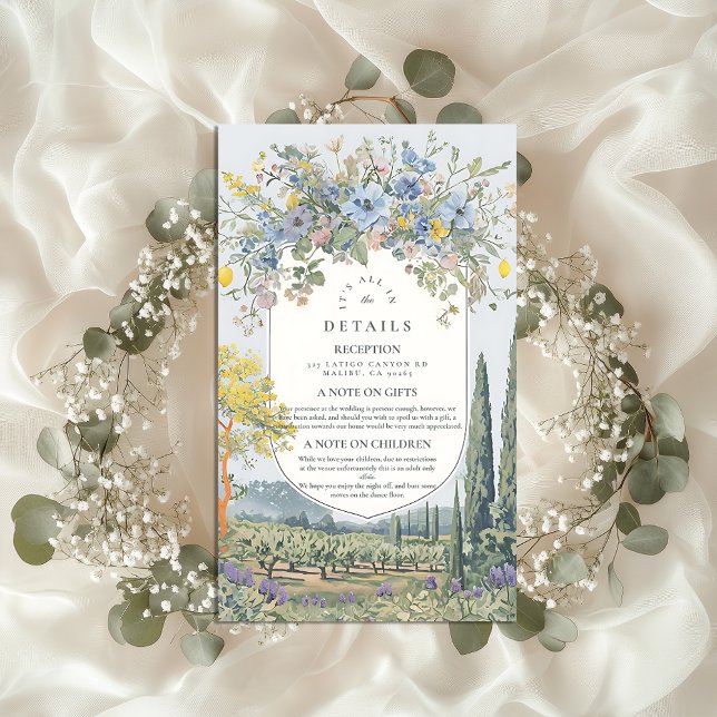 Wildflower Vineyard Details Enclosure Card (Creator Uploaded)