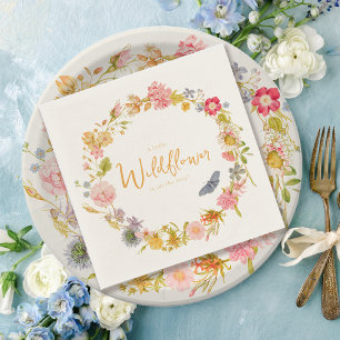 Wildflower Vintage Botanical Baby Shower Napkins