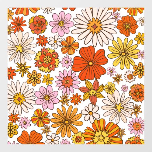 Wildflower Wall Art Prints Neutral for Bedroom Wall Decal