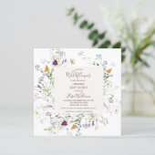 Wildflower Watercolor Baby Shower Invite (Standing Front)