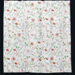 Wildflower watercolor boho vintage floral pattern  shower curtain<br><div class="desc">Wildflower watercolor boho vintage floral pattern. Part of a collection with beautiful cute summer flowers, like poppies, edible flowers, chamomile, lavender, wild grasses, herbs, cosmos, and other wild flowers. Great for women gifts, mother’s day, girl fashion, wedding invitation, baby showers. Possible to make it customize. All hand drawn and painted...</div>