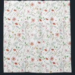 Wildflower watercolor boho vintage floral pattern  shower curtain<br><div class="desc">Wildflower watercolor boho vintage floral pattern. Part of a collection with beautiful cute summer flowers, like poppies, edible flowers, chamomile, lavender, wild grasses, herbs, cosmos, and other wild flowers. Great for women gifts, mother’s day, girl fashion, wedding invitation, baby showers. Possible to make it customize. All hand drawn and painted...</div>
