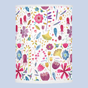 Wildflower Watercolor Botanical Floral Lamp Shade