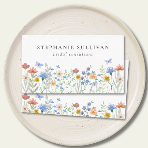 Wildflower Watercolor Bridal Consultant Business Card