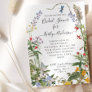 Wildflower Watercolor Floral n Bees Bridal Shower Invitation