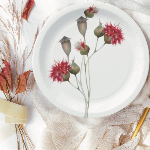 Wildflower Watercolor Floral Paper Plates