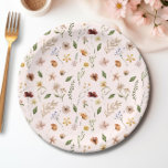 Wildflower Watercolor Floral Spring Baby Shower Paper Plates<br><div class="desc">Are you looking for a beautiful baby shower theme for a mommy-to-be? Check out these Wildflower Floral Spring Baby Shower Paper Plates. They feature a cute wildflower pattern.  We have a whole collection of matching items and party supplies with this wonderful wildflower theme with different options for invites.</div>