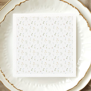 Wildflower Watercolor Floral Spring Summer Napkins