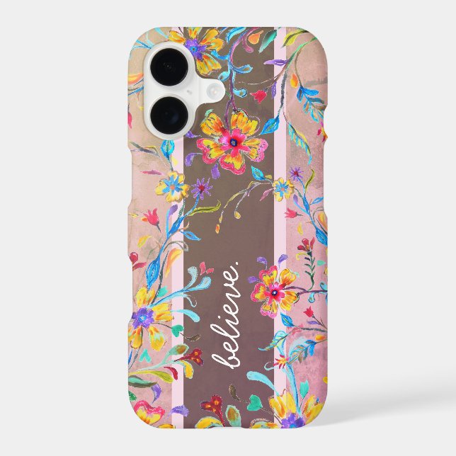 Wildflower Watercolor Inspiration iPhone Case (Back)