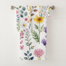 Wildflower Watercolor Meadow Botanical Floral
