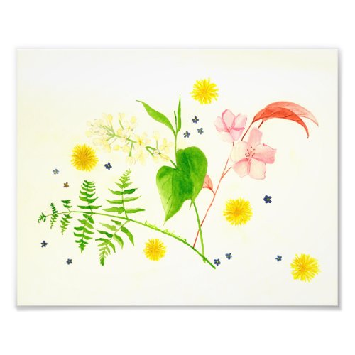 wildflower watercolor  print