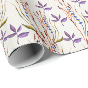 Wildflower Watercolor Print Wrapping Paper