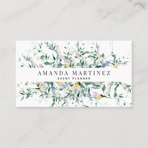Wildflower Watercolor Social Media Business Card